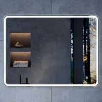 Зеркало LED VLM-3VC100 1000х800 c сенсорным выключателем и диммером - Gidratop.ru изображение