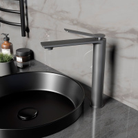 Смеситель для раковины Verse VBF-2VE2GM однорычажный, вороненая сталь - Gidratop.ru изображение