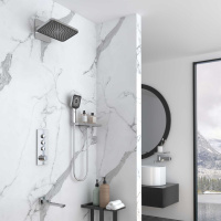 Душевой комплект VSFW-433TI4RCH встраиваемый, термостатический, трехрежимный, хром - Gidratop.ru изображение