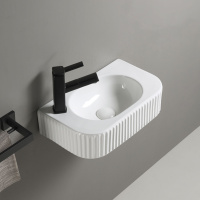 Раковина керамическая Vincea VBS-503, 450*270*115, подвесная, цвет белый - Gidratop.ru изображение