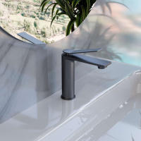 Смеситель для раковины Verse VBF-2VE1GM однорычажный, вороненая сталь - Gidratop.ru изображение