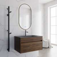 База под раковину Chiara 800 подвесная, 1 выкатной ящик soft-close, C.Oak - Gidratop.ru изображение