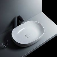 Раковина керамическая Vincea VBS-302, 600*415*135 накладная, цвет белый - Gidratop.ru изображение