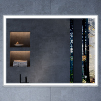 Зеркало LED VLM-3VN100 1000х800 c сенсорным выключателем и диммером - Gidratop.ru изображение