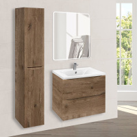 База под раковину Mia 600 подвесная, 2 выкатных ящика soft close, V.Oak - Gidratop.ru изображение