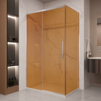 Душевой уголок Stella VSR-1ST9012GS, 1200*900, хром, стекло янтарь - Gidratop.ru изображение