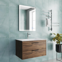 База под раковину Chiara 2D 800 подвесная, 2 выкатных ящика soft-close, С.Oak - Gidratop.ru изображение