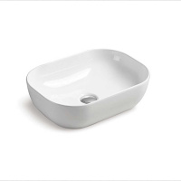 Раковина керамическая Vincea VBS-102, 455*330*130, накладная, цвет белый - Gidratop.ru изображение