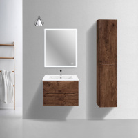 База под керамическую раковину Mia Slim 700 подвесная, 2 выкатных ящика soft close, R.Wood - Gidratop.ru изображение