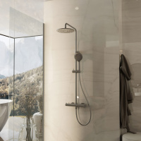 Душевая стойка Rondo VSFS-1R0GM без излива, вороненая сталь - Gidratop.ru изображение