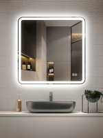 Зеркало LED VLM-3VC7007-2 700х700 c сенсорным выключателем и диммером, антизапотевание - Gidratop.ru изображение