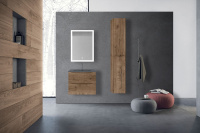 База под керамическую раковину Mia 600 подвесная, 2 выкатных ящика soft close, V.Oak - Gidratop.ru изображение