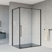 Душевой уголок Arno VSR-1A9012CLB, 1200*900, черный, стекло прозрачное - Gidratop.ru изображение