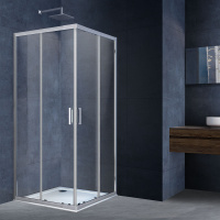 Душевой уголок Rapid VSS-3R90/10CL, (900-1000)x(900-1000), хром, стекло прозрачное - Gidratop.ru изображение