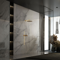 Душевой комплект Groove VSFW-4G01BG4 встраиваемый, 2 режима, 30см верх душ, брашированное золото - Gidratop.ru изображение