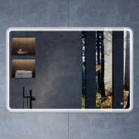 Зеркало LED VLM-3MA120 1200х800 c сенсорным выключателем и диммером - Gidratop.ru изображение