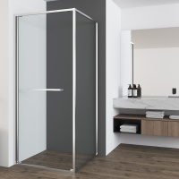 Душевой уголок Tesi VSRW-7TS9090CL, 900*900, хром, стекло прозрачное - Gidratop.ru изображение