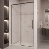 Душевая дверь Stella VDS-1ST160CLGM, 1600, вороненая сталь, стекло прозрачное - Gidratop.ru изображение