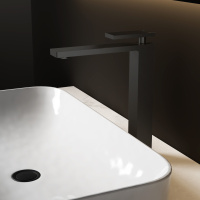 Смеситель для раковины Dice VBF-2DS2MB однорычажный, черный матовый - Gidratop.ru изображение