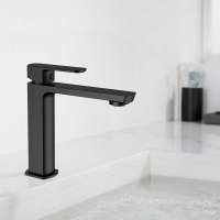 Смеситель для раковины Next VBF-1N1MB однорычажный, черный - Gidratop.ru изображение