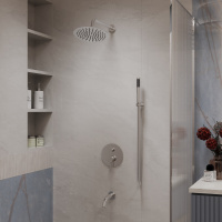 Душевой комплект Villa VSFW-1VL3CH встраиваемый, 3 режима, хром - Gidratop.ru изображение