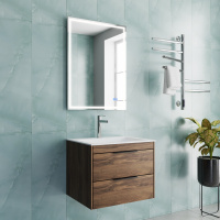 База под раковину Chiara 2D 600 подвесная, 2 выкатных ящика soft-close, C.Oak - Gidratop.ru изображение