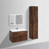 База под керамическую раковину Mia 900 подвесная, 2 выкатных ящика soft close, R.Wood - Gidratop.ru изображение