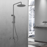 Душевая стойка Vogue VSFS-1V1TGM термостатическая, вороненая сталь - Gidratop.ru изображение