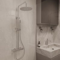 Душевая стойка City VSFS-4CT1BN, брашированный никель - Gidratop.ru изображение