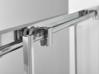 Душевая дверь Alpha VDS-3AL120CLB, 1200, черный, стекло прозрачное - Gidratop.ru изображение