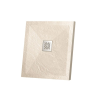 Поддон для душа из искусственного камня VST-4SR9090C, 900*900*25, бежевый - Gidratop.ru изображение