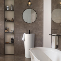 Раковина керамическая Vincea VBS-2P201, 395*395*820, напольная, цвет белый - Gidratop.ru изображение