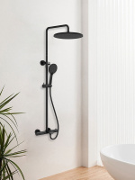 Душевая стойка Esse VSFS-1E1TMB термостатическая, черный - Gidratop.ru изображение