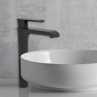 Смеситель для накладной раковины Esse VBF-1E2MB однорычажный, черный - Gidratop.ru изображение