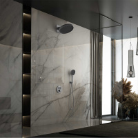 Душевой комплект Inspire VSFW-3I22MT3GM встраиваемый, термостат, двухрежимный, вороненая сталь - Gidratop.ru изображение