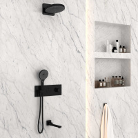 Душевой комплект VSFW-432TI1MB встраиваемый, черный - Gidratop.ru изображение