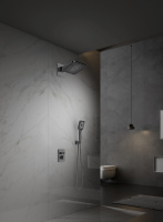 Душевой комплект Inspire VSFW-3I21MT4GM встраиваемый, термостат, двухрежимный, вороненая сталь - Gidratop.ru изображение