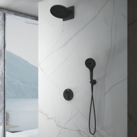 Душевой комплект Inspire VSFW-3I22MT5MB встраиваемый, термостат, двухрежимный, черный - Gidratop.ru изображение