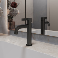 Смеситель для раковины Villa VBF-1VL1MB однорычажный, черный - Gidratop.ru изображение