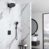 Душевой комплект Inspire VSFW-3I21MT1MB встраиваемый, термостатический, двухрежимный, черный - Gidratop.ru изображение