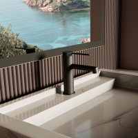 Смеситель для раковины Rim VBF-2RM1MB однорычажный, матовый черный - Gidratop.ru изображение