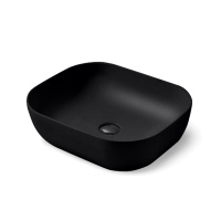 Раковина керамическая Vincea VBS-101MB, 500*400*140, накладная, цвет матовый черный, - Gidratop.ru изображение