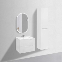 База под керамическую раковину Mia 700 подвесная, 2 выкатных ящика soft close, G.White - Gidratop.ru изображение