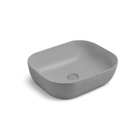 Раковина керамическая Vincea VBS-101MG, 500*400*140, накладная, цвет матовый серый - Gidratop.ru изображение