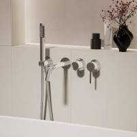 Смеситель для ванны Villa VTFW-1VL1CH, встраиваемый, хром - Gidratop.ru изображение