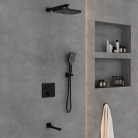 Душевой комплект VSFW-4311MB встраиваемый, 3 режима, черный - Gidratop.ru изображение