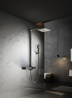 Душевая стойка Inspire VSFS-3I13TMB термостатическая с изливом, черный - Gidratop.ru изображение