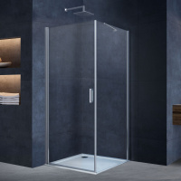 Душевой уголок Alpha VSR-3ALP9095CL, 950*900, хром, стекло прозрачное - Gidratop.ru изображение