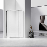 Душевой уголок Slim-N VSP-4SN100CL, 1000*1000, хром, стекло прозрачное - Gidratop.ru изображение