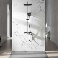 Душевая стойка Next VSFS-1N1TMB термостатическая, черный - Gidratop.ru изображение